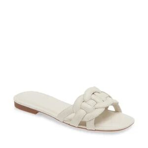 Nordstrom Women's 7 White Carolina Slide Sandal